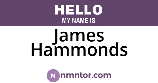James Hammonds