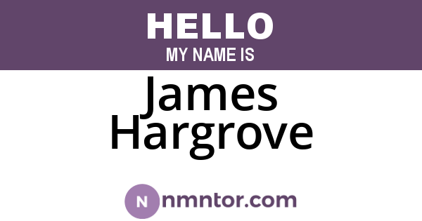 James Hargrove