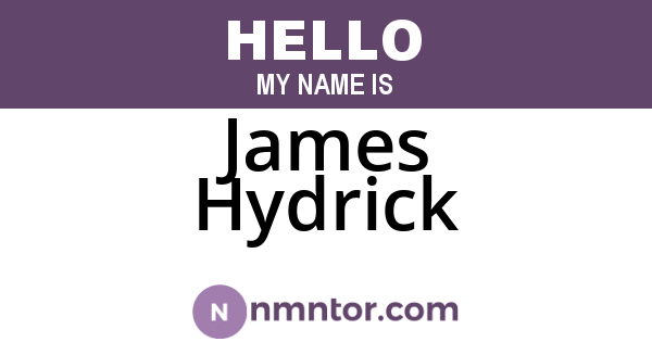 James Hydrick