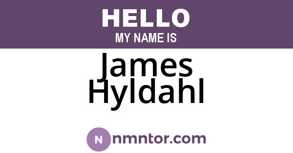 James Hyldahl