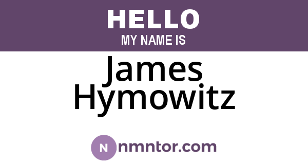 James Hymowitz