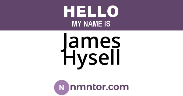 James Hysell