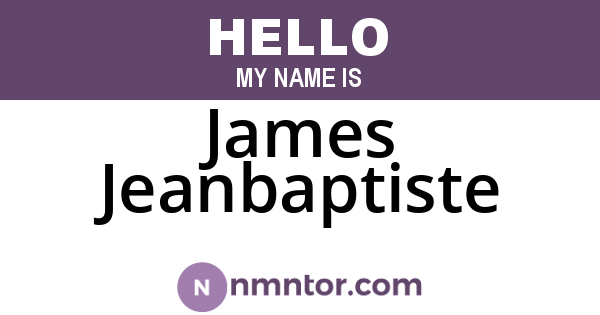 James Jeanbaptiste