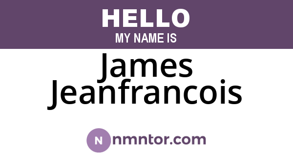 James Jeanfrancois