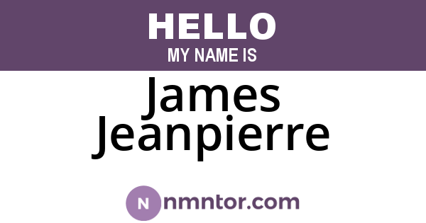 James Jeanpierre