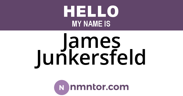 James Junkersfeld