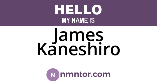 James Kaneshiro