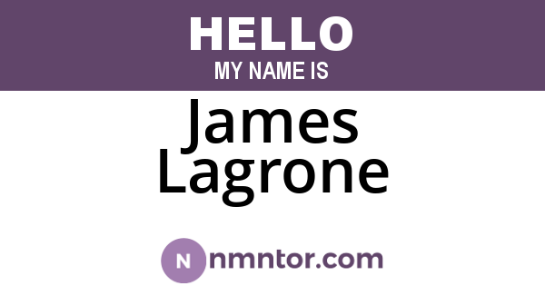 James Lagrone