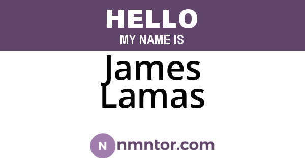James Lamas