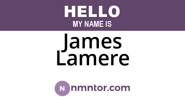 James Lamere