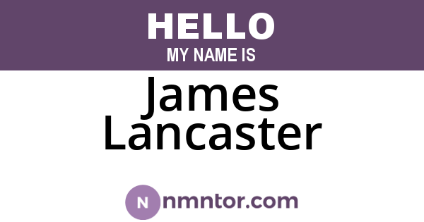 James Lancaster
