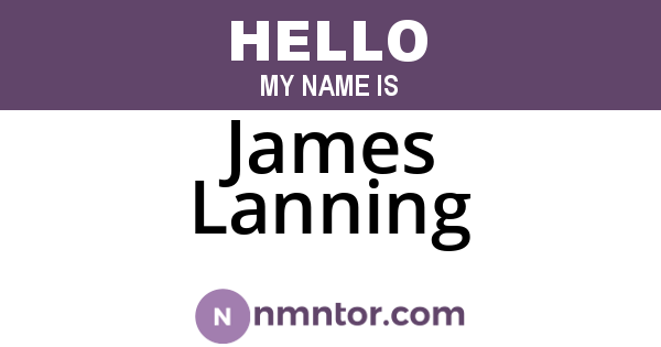 James Lanning