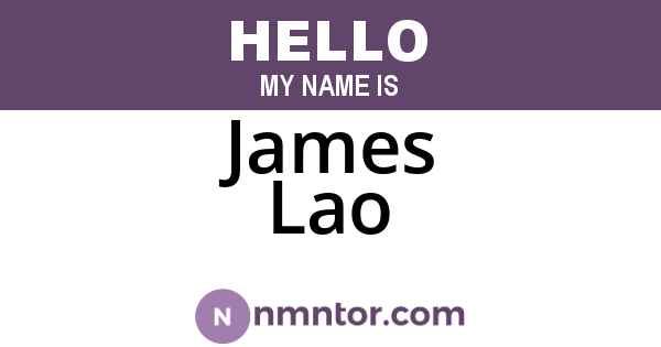 James Lao