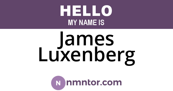 James Luxenberg