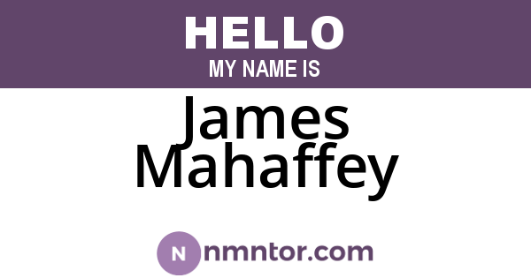 James Mahaffey