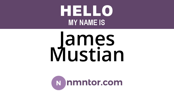 James Mustian