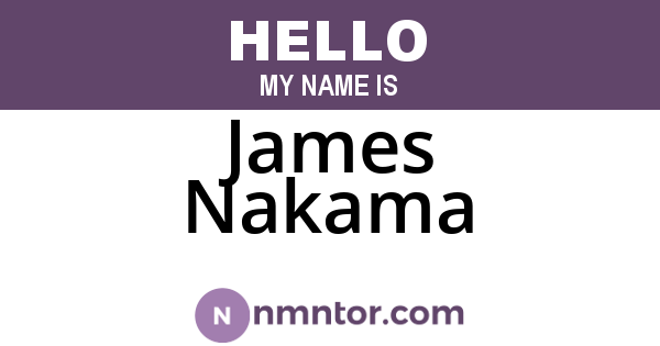 James Nakama