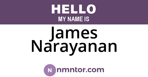 James Narayanan