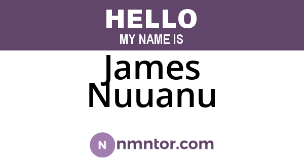 James Nuuanu
