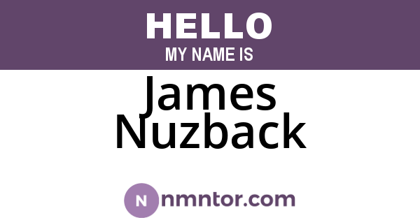James Nuzback