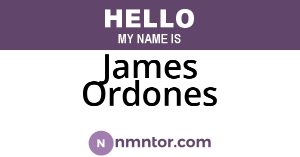James Ordones