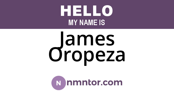 James Oropeza