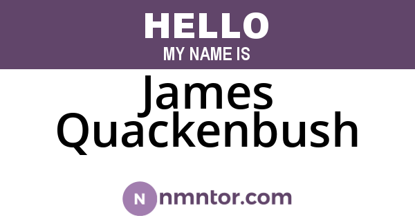 James Quackenbush