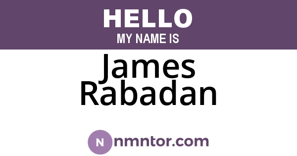 James Rabadan