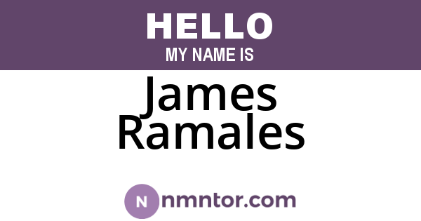James Ramales