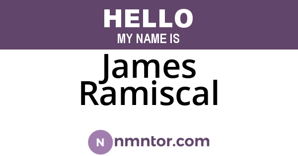 James Ramiscal