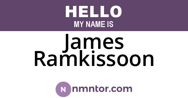James Ramkissoon