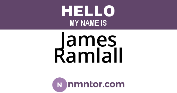 James Ramlall