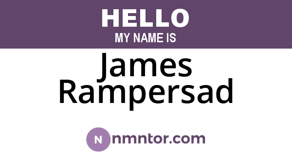 James Rampersad