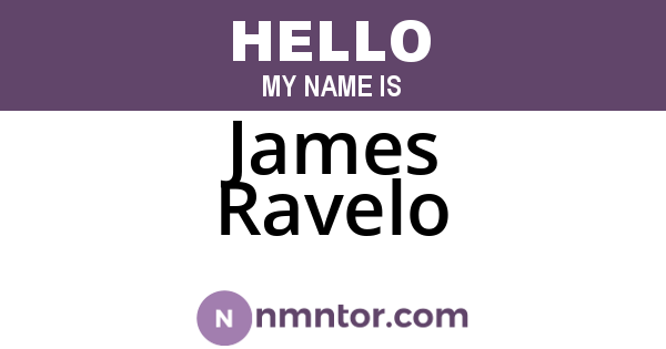 James Ravelo