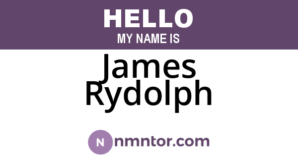 James Rydolph