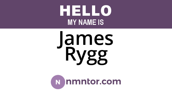 James Rygg