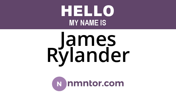 James Rylander