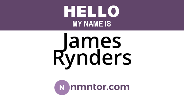 James Rynders