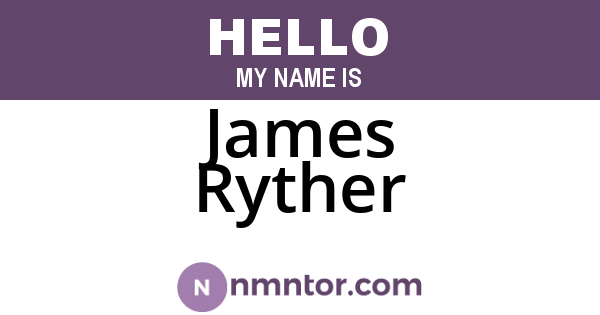 James Ryther