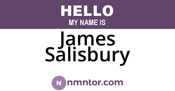 James Salisbury