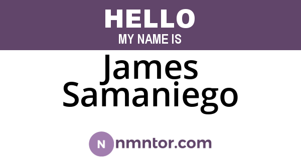 James Samaniego