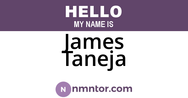James Taneja