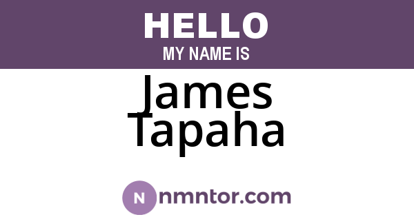 James Tapaha