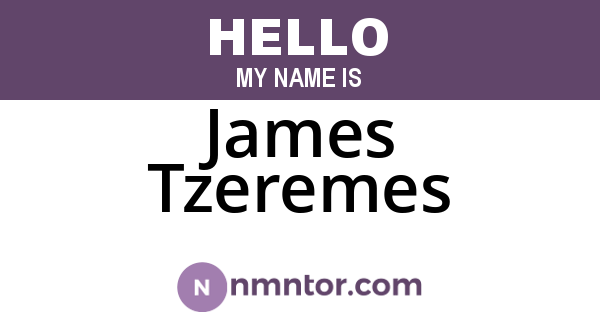 James Tzeremes