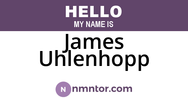 James Uhlenhopp