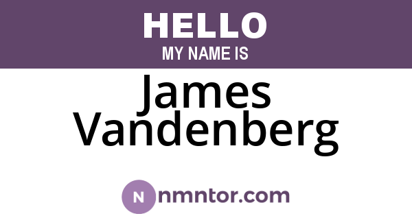 James Vandenberg