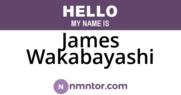 James Wakabayashi