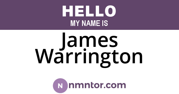James Warrington