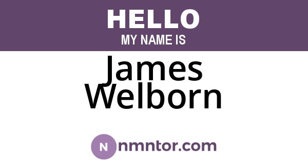James Welborn