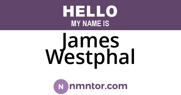 James Westphal
